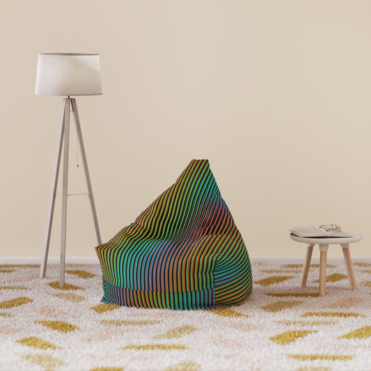 Vibrant Stripe Bean Bag Chair Cover | Cozy Seating for Fun Spaces | Game Room, Kids Room, Boho Decor, Relaxation Lounge