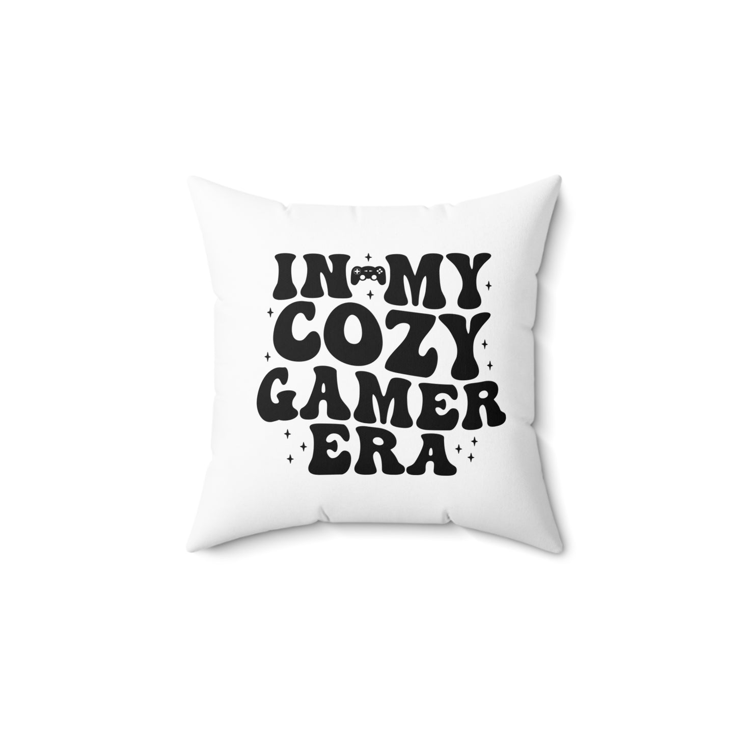 Spun Polyester Square Pillow, In My Cozy Gamer Era